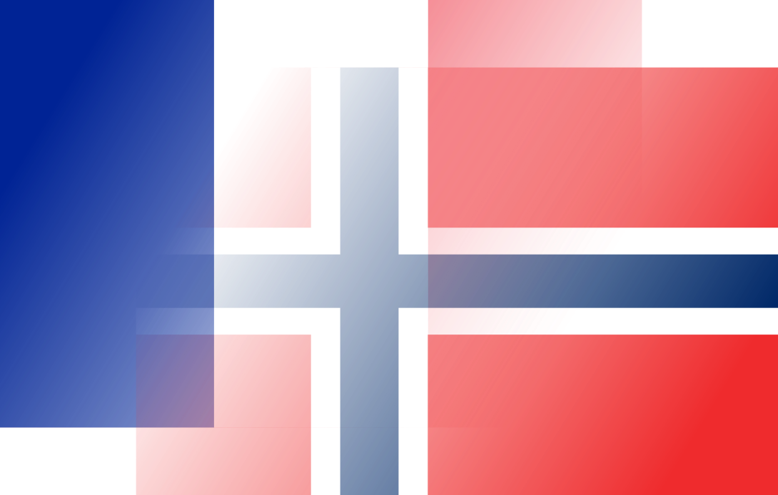 Combined French and Norwegian flags
